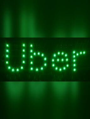 New LED Light Uber Driver Sign Green Illuminated Display